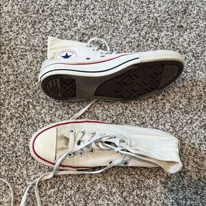 Converse Cream High-Top Sneakers